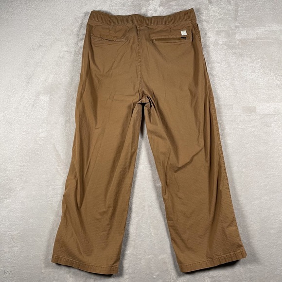 Vuori Women's Pants Ripstop Wide Leg Cropped Drawstring Outdoor L Brown - Picture 7 of 7